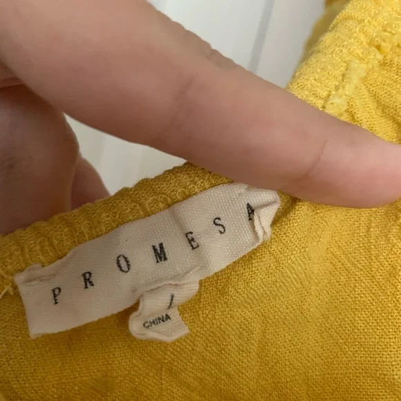 NWOT Promesa Linen-Blend Ruffled One-Shoulder Dress - Picture 8 of 9